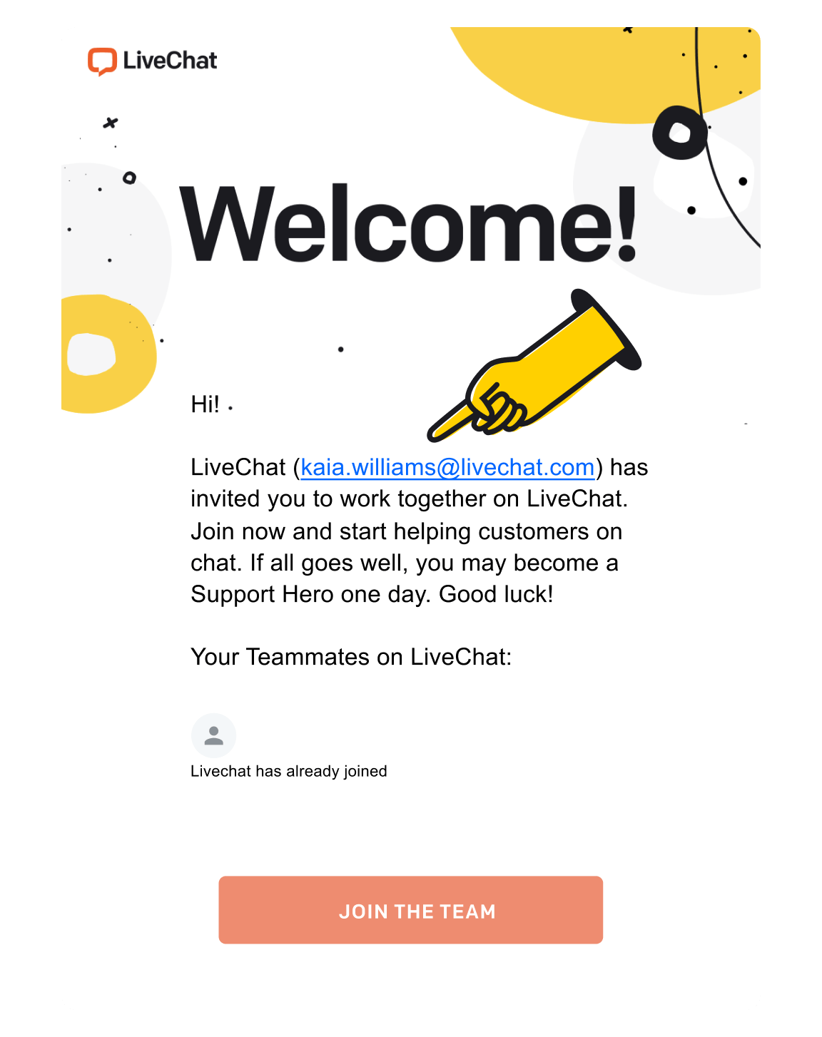 LiveChat login screen