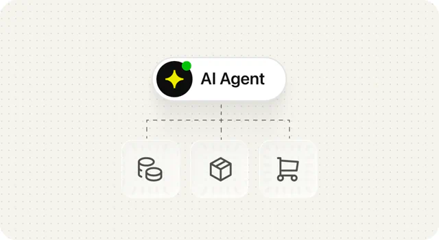AI Agent connected to cart, order, and product data